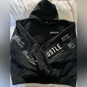 Men’s HTFU black hoodie-size M